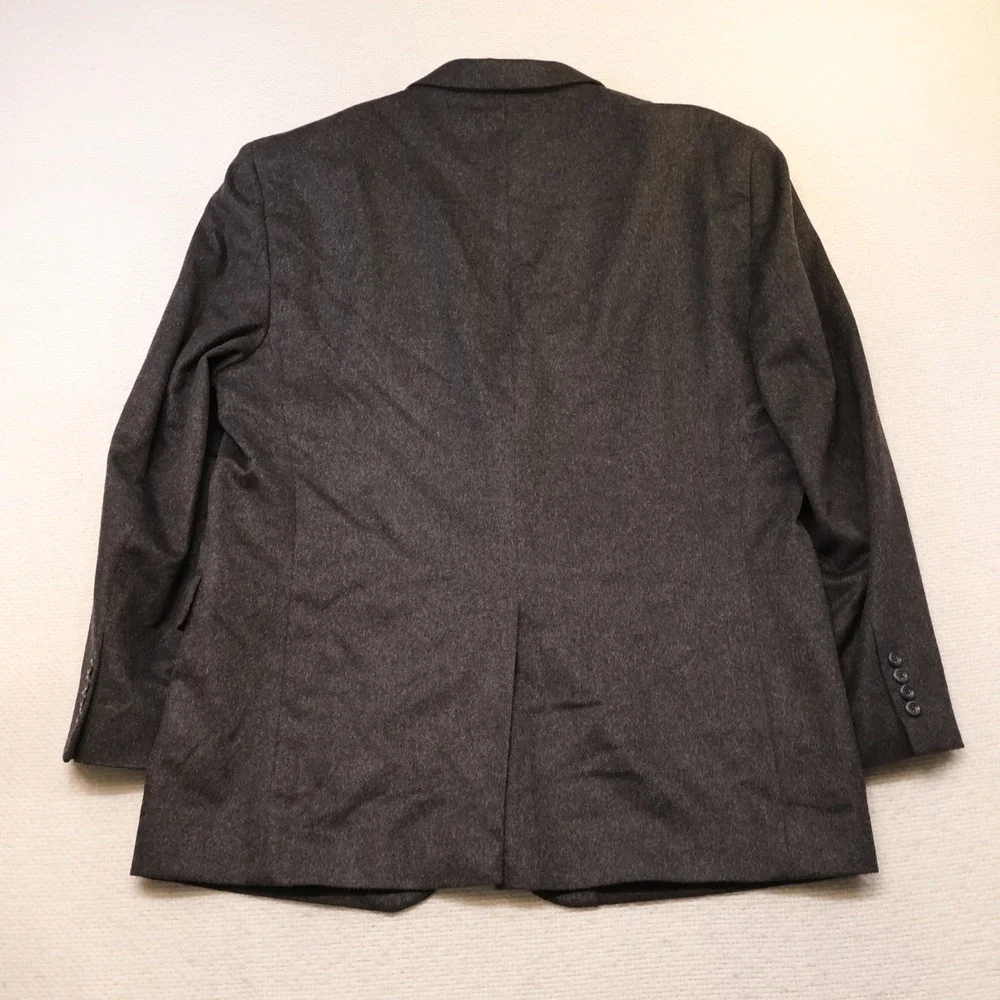 Jos. A. Bank Mens 46R Blazer Charcoal Grey 100% Cashmere 2 Button Sport Coat
